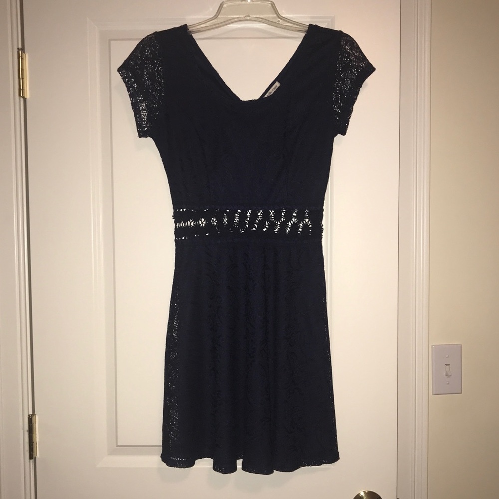Navy Lace Charlotte Russe Dress